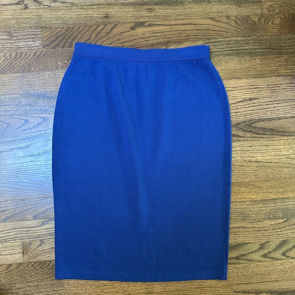 Vintage St. John Royal Blue Pencil Skirt